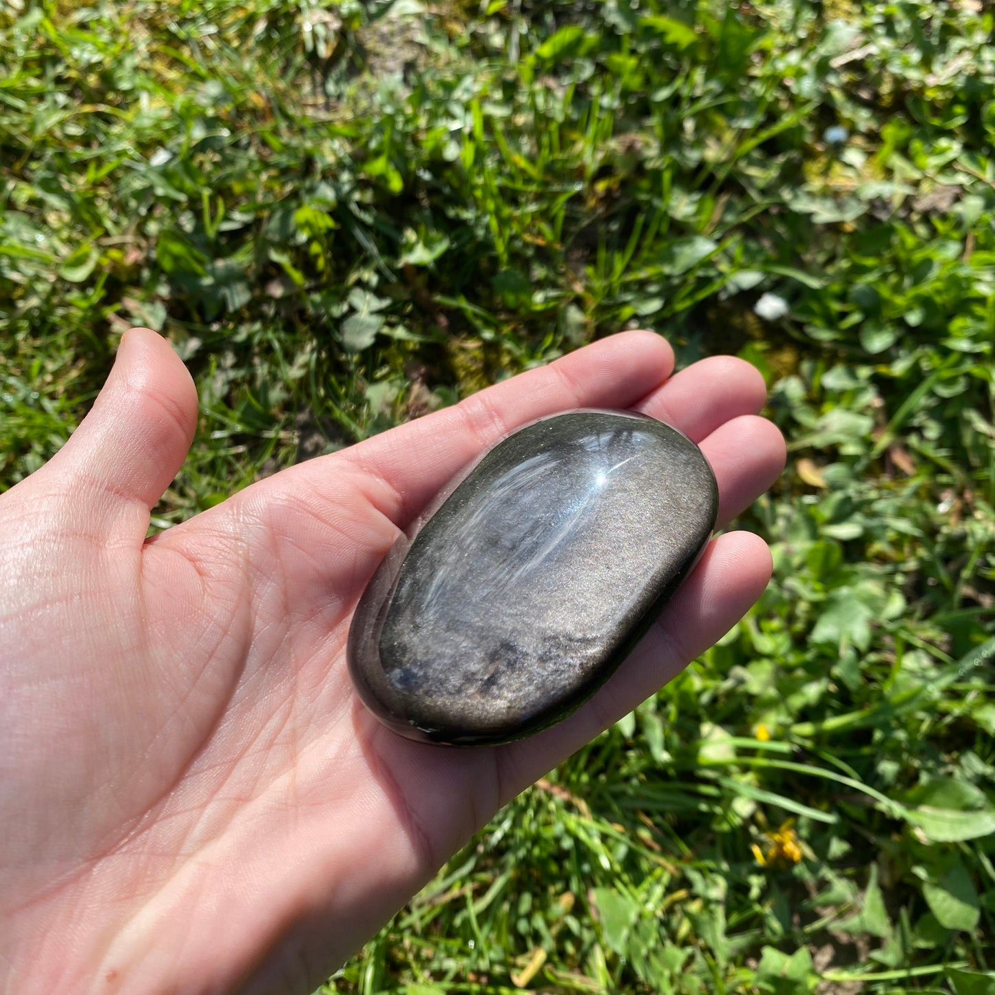 Silver Obsidian Pebble 153gr