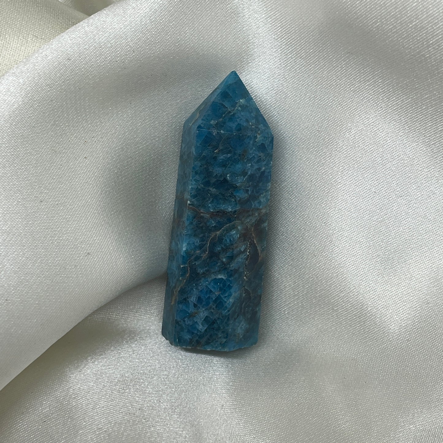 Blue Apatite Point - 37 grams