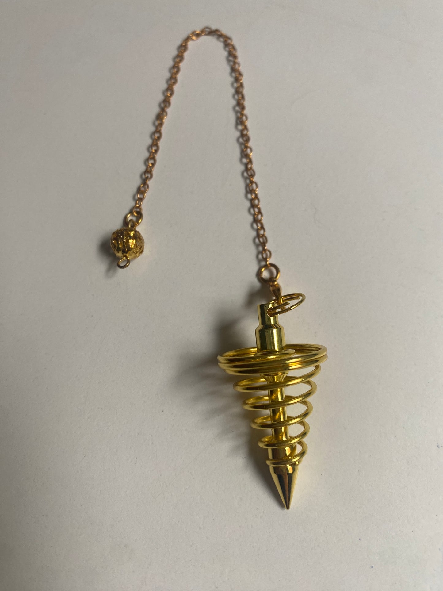Pendule Spirale Doré