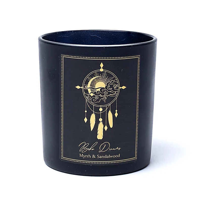 Bougie d’Intention - Boho Dreams (Myrrh & Bois de Santal - Cristal de Roche)