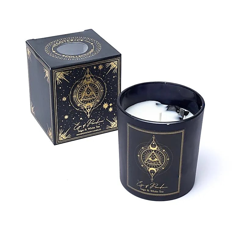 Bougie d’Intention - Eye Of Providence (Sauge & Thé Blanc - Tourmaline Noire)