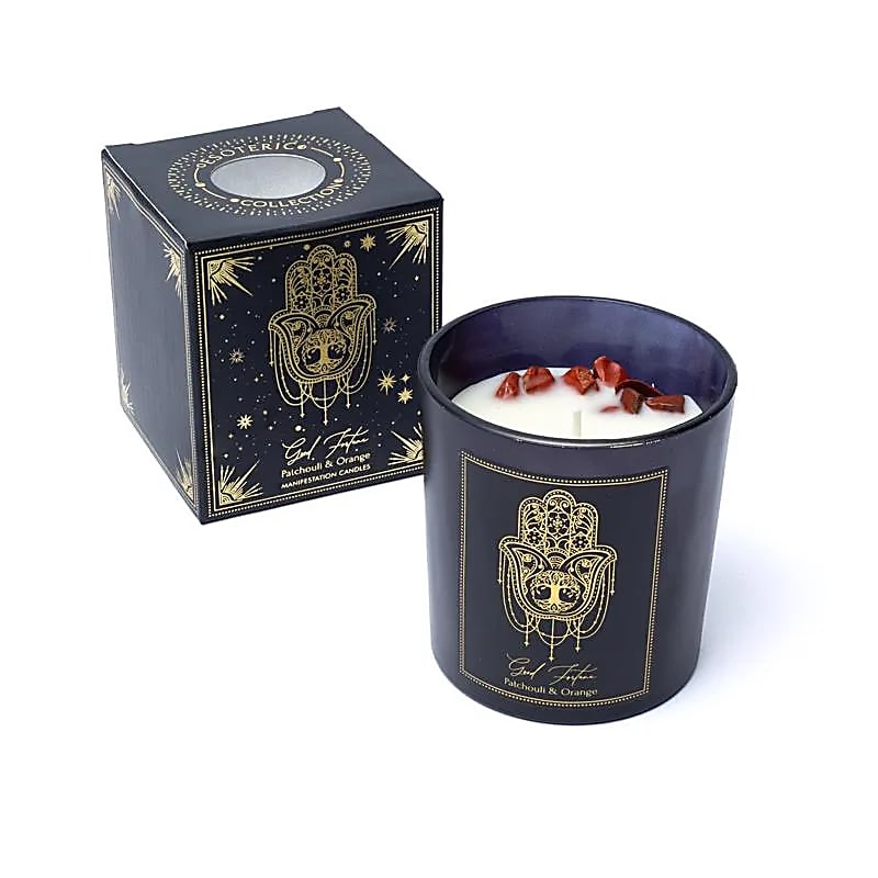 Bougie d’Intention - Good Fortune (Patchouli & Orange - Jaspe Rouge)