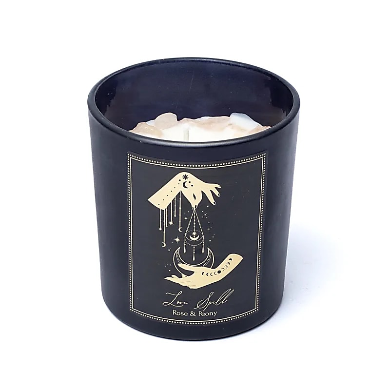 Bougie d’Intention - Love Spell (Rose & Pivoine - Quartz Rose)
