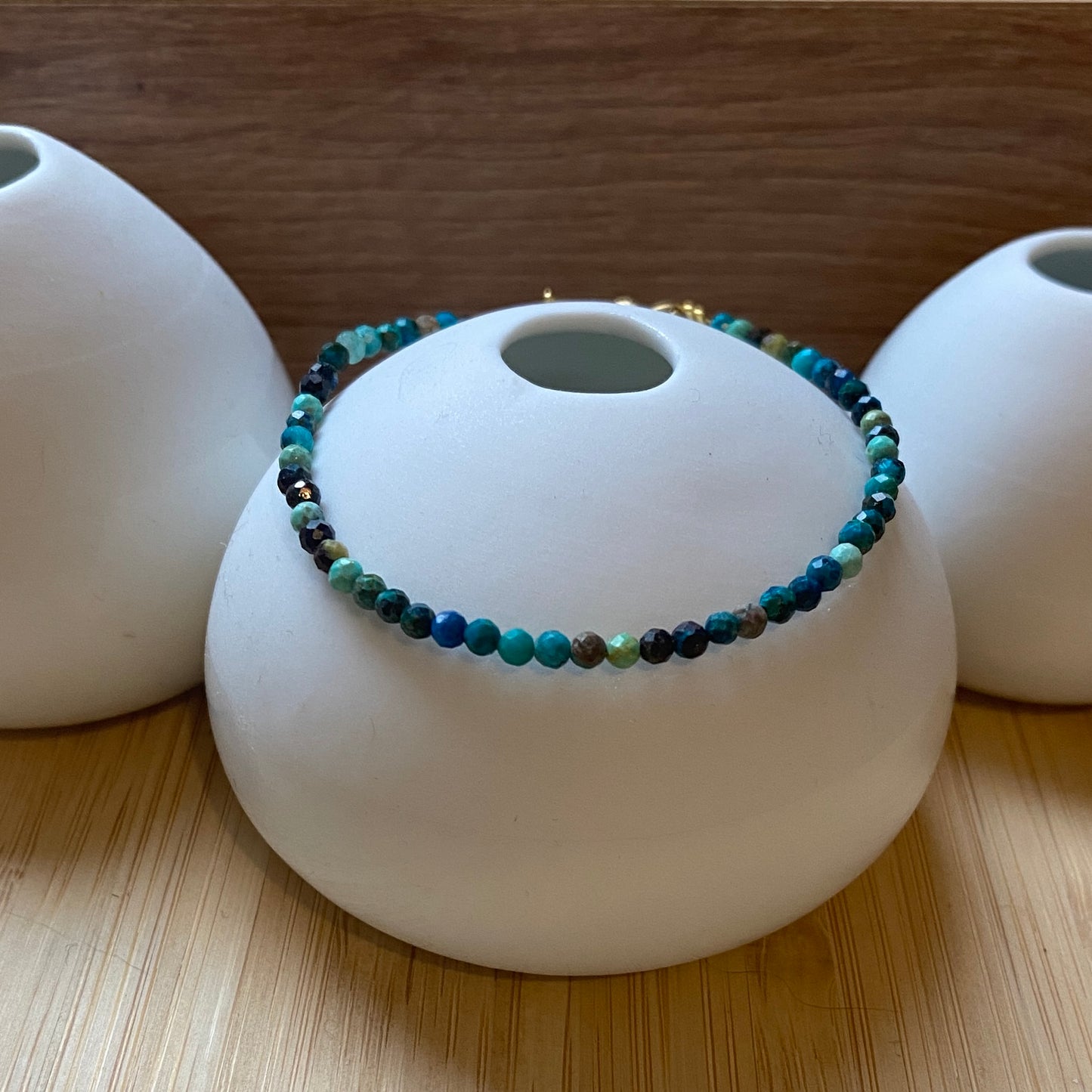 Bracelet Les Intemporels - Chrysocolle et Acier Inoxydable