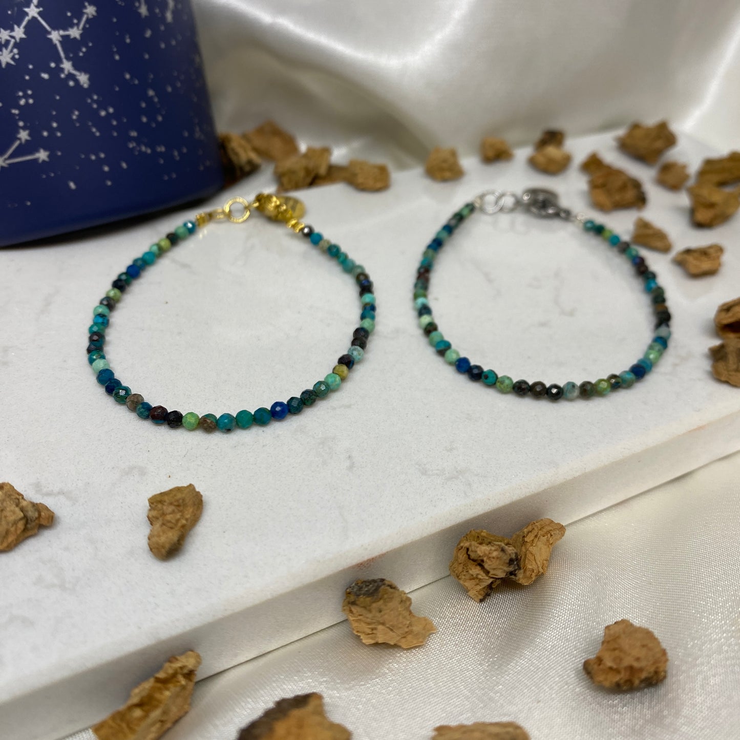 Bracelet Les Intemporels - Chrysocolle et Acier Inoxydable