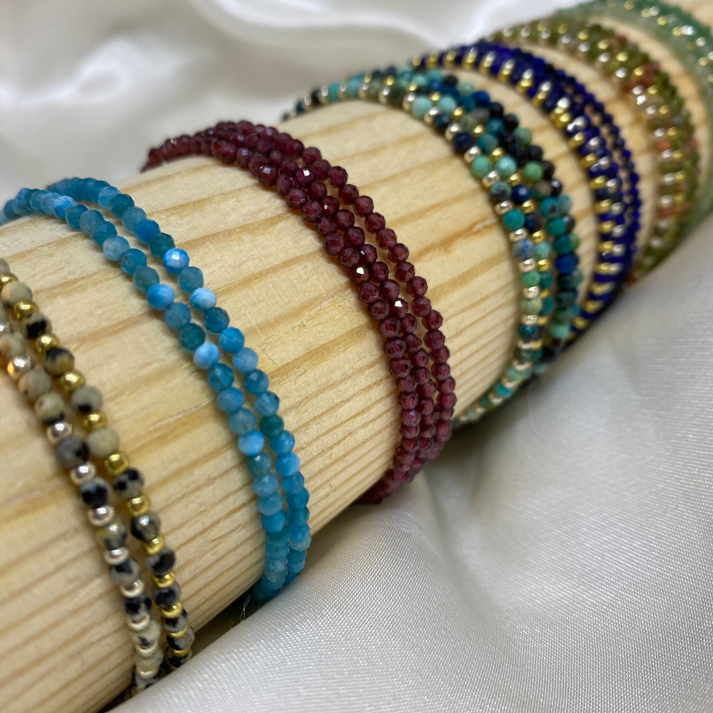 Bracelet Les Intemporels - Apatite Bleue et Acier Inoxydable