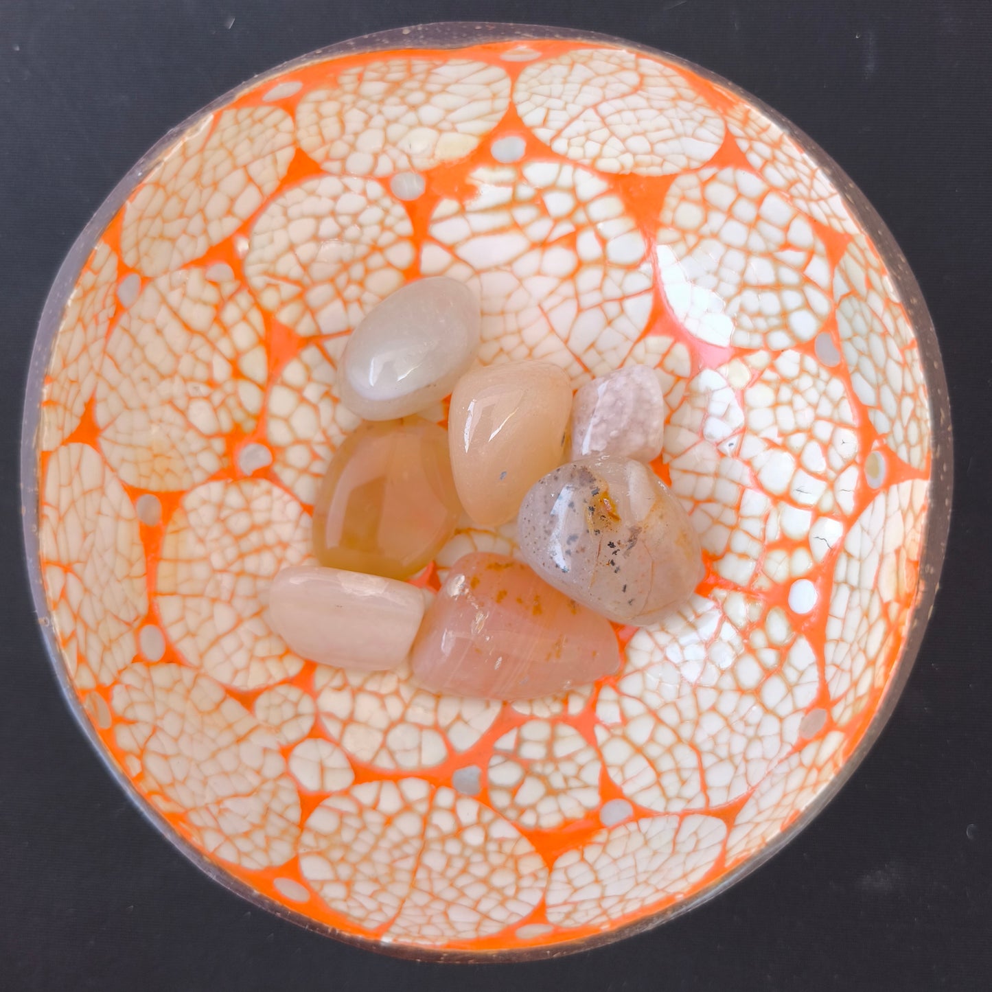 Pierre Roulée Agate Botswana Blanche