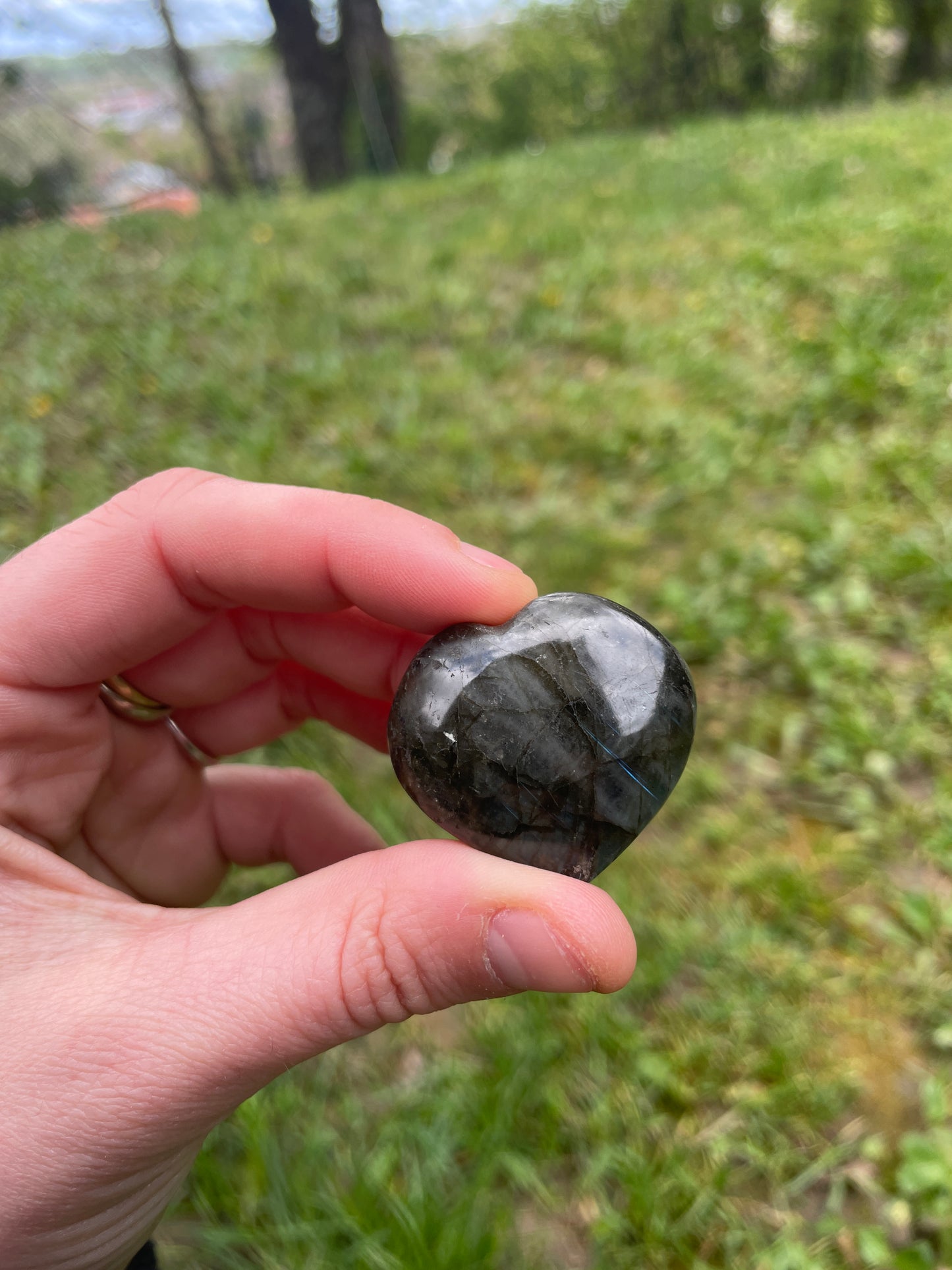 Labradorite Heart