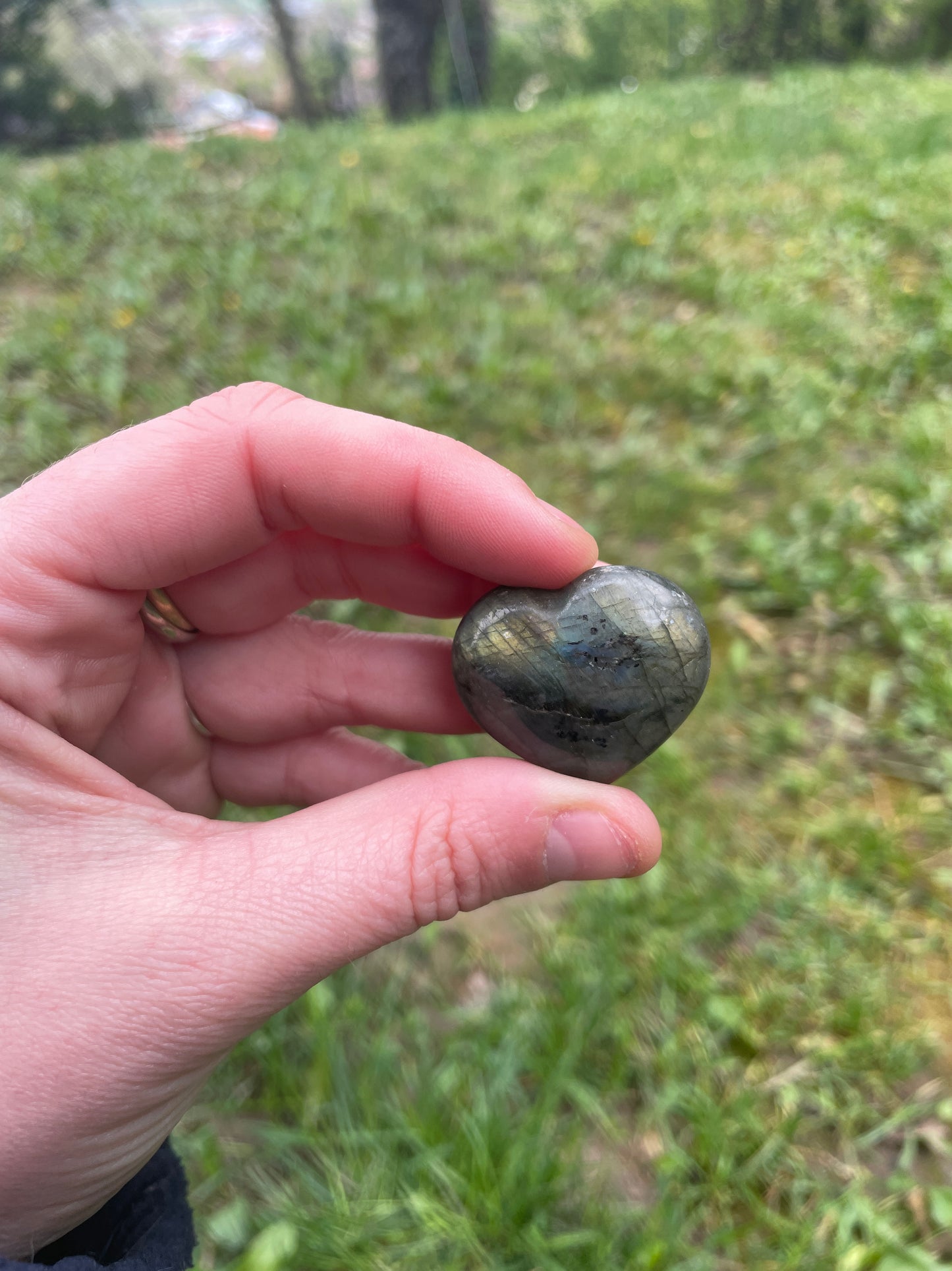 Labradorite Heart