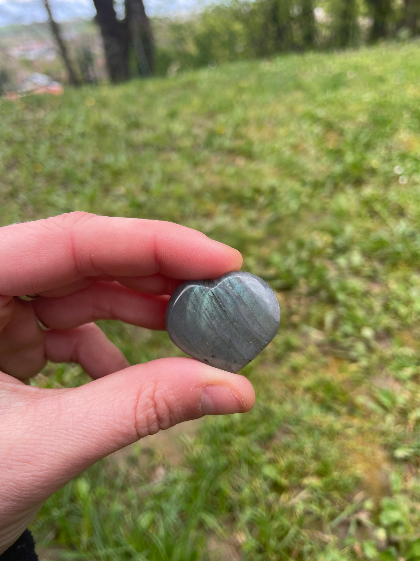 Labradorite Heart