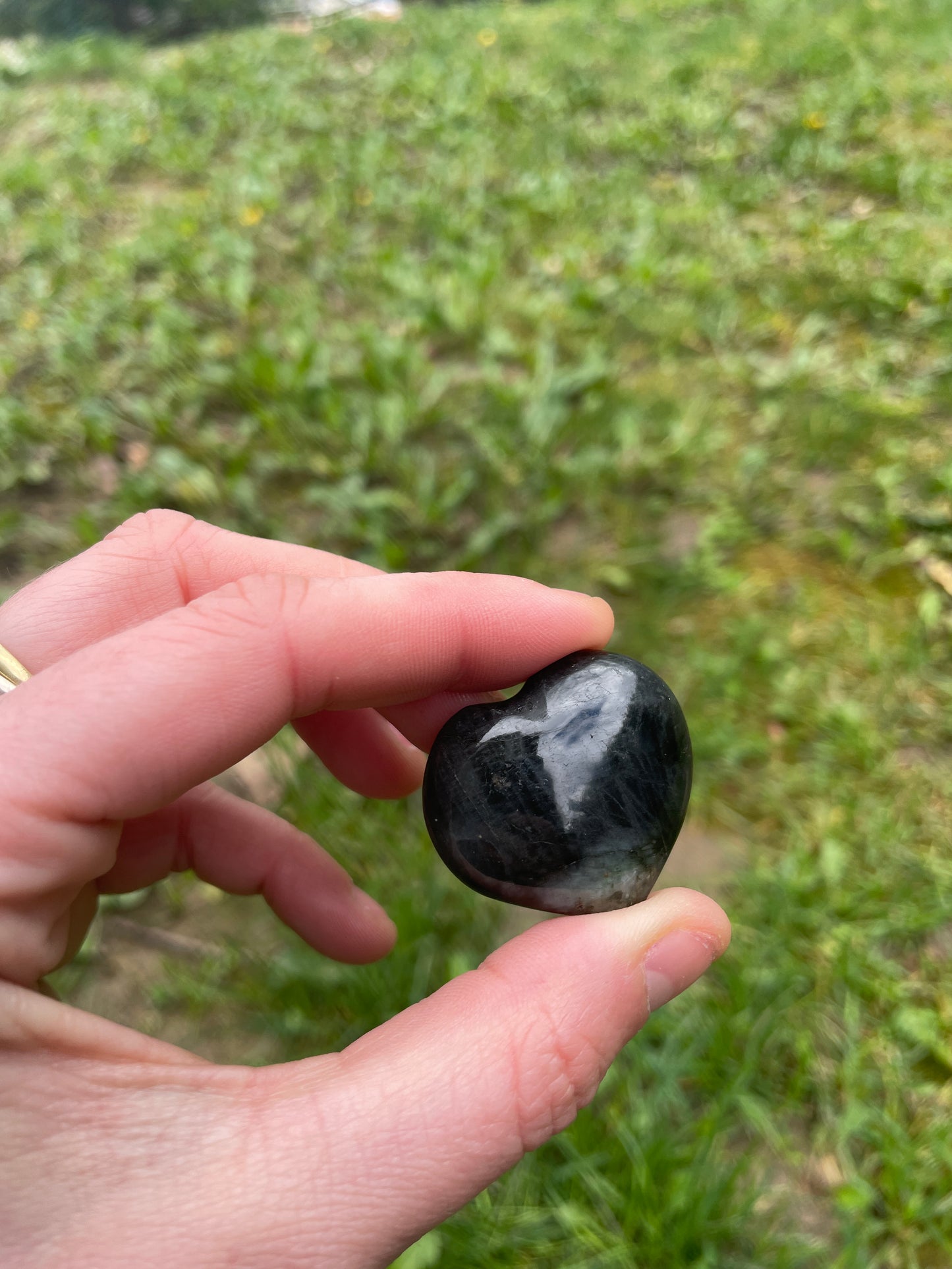 Labradorite Heart