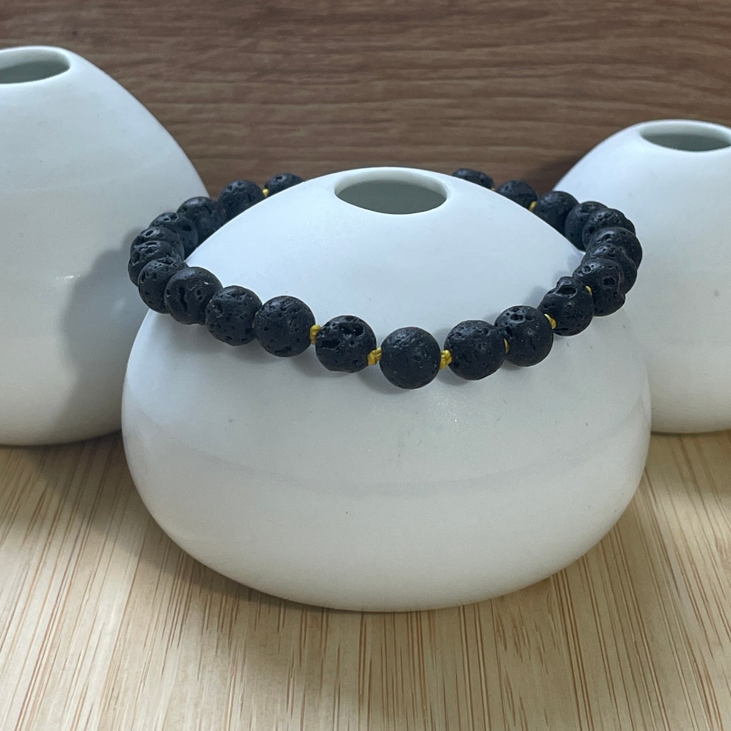 Mala Bracelet - Lava Stone