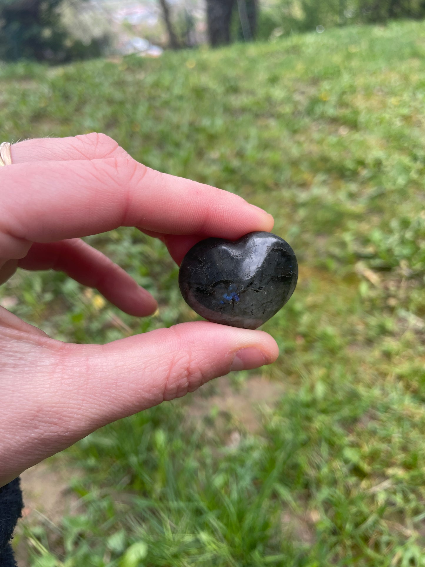 Labradorite Heart