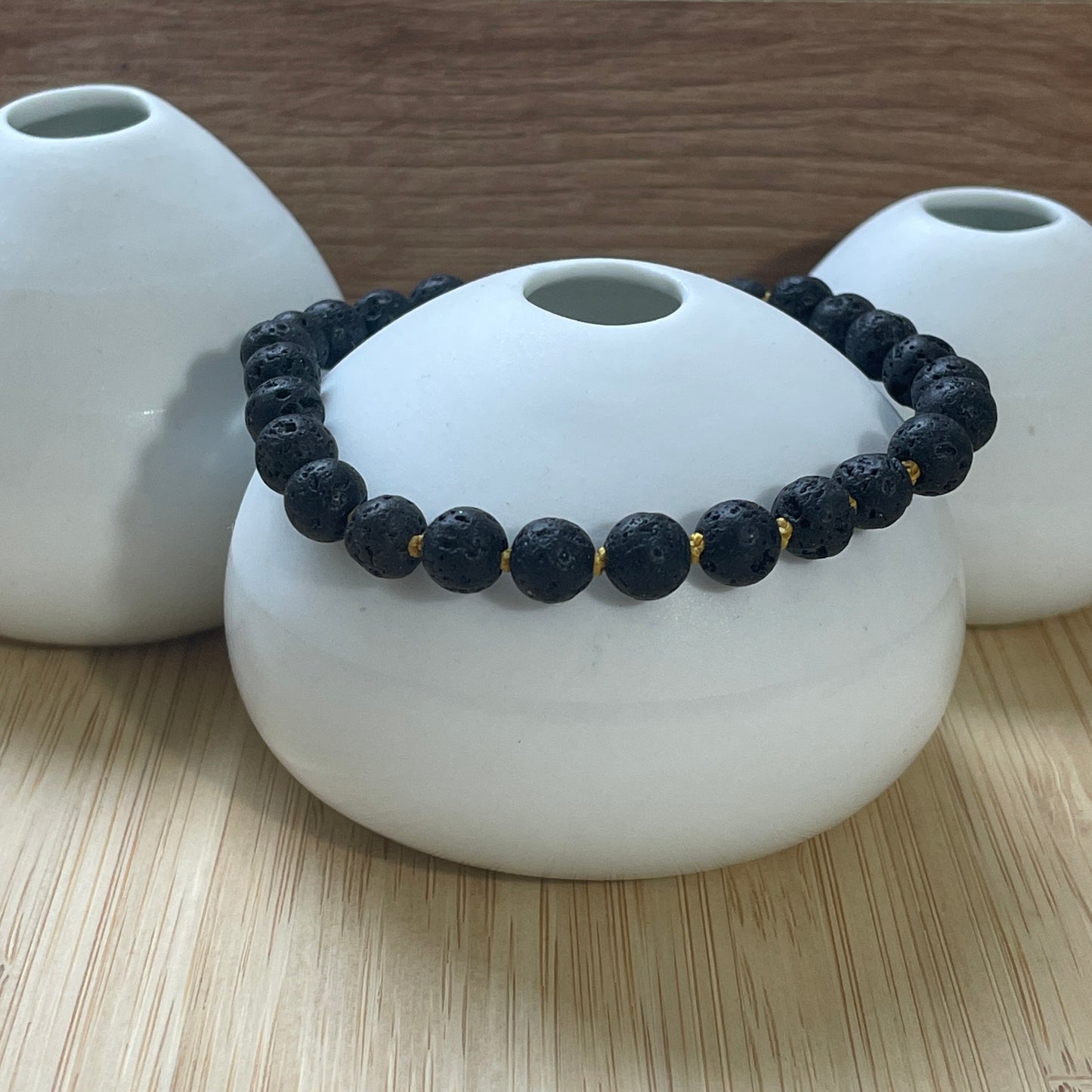 Mala Bracelet - Lava Stone