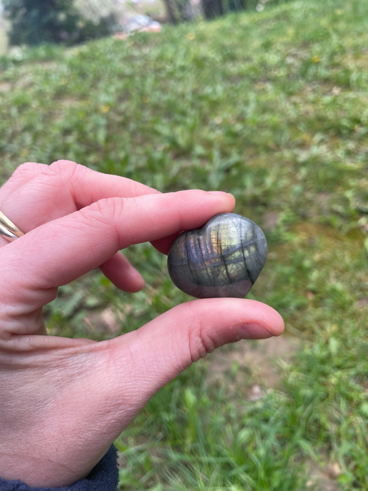 Labradorite Heart