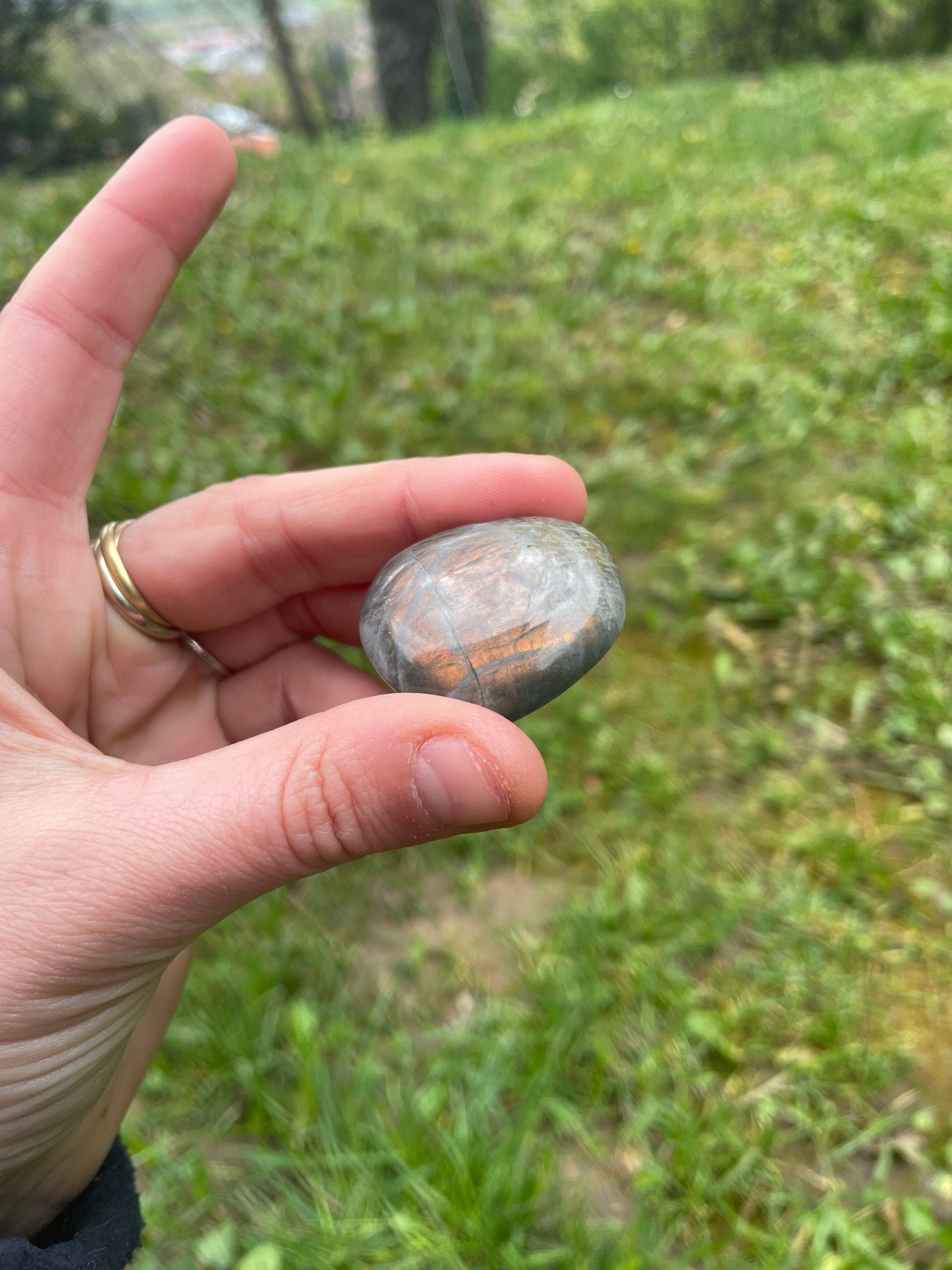 Labradorite Heart