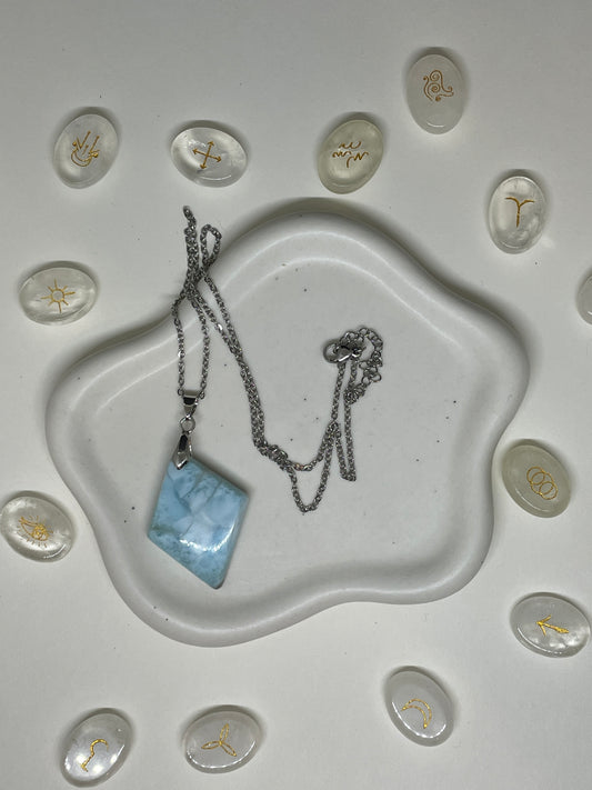 Collier Losange Larimar