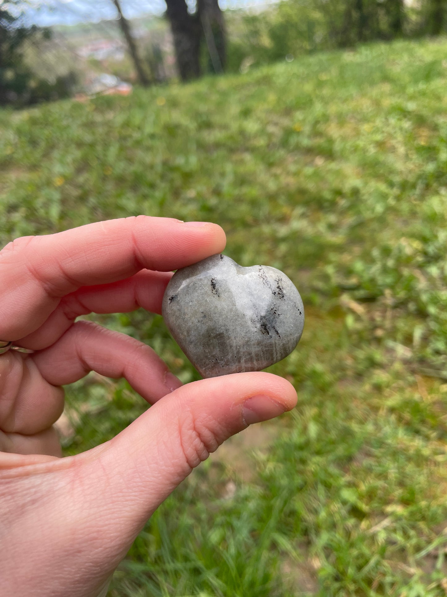 Labradorite Heart