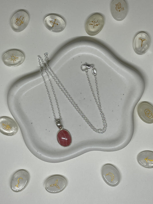 Collier Rhodochrosite - Argent 925