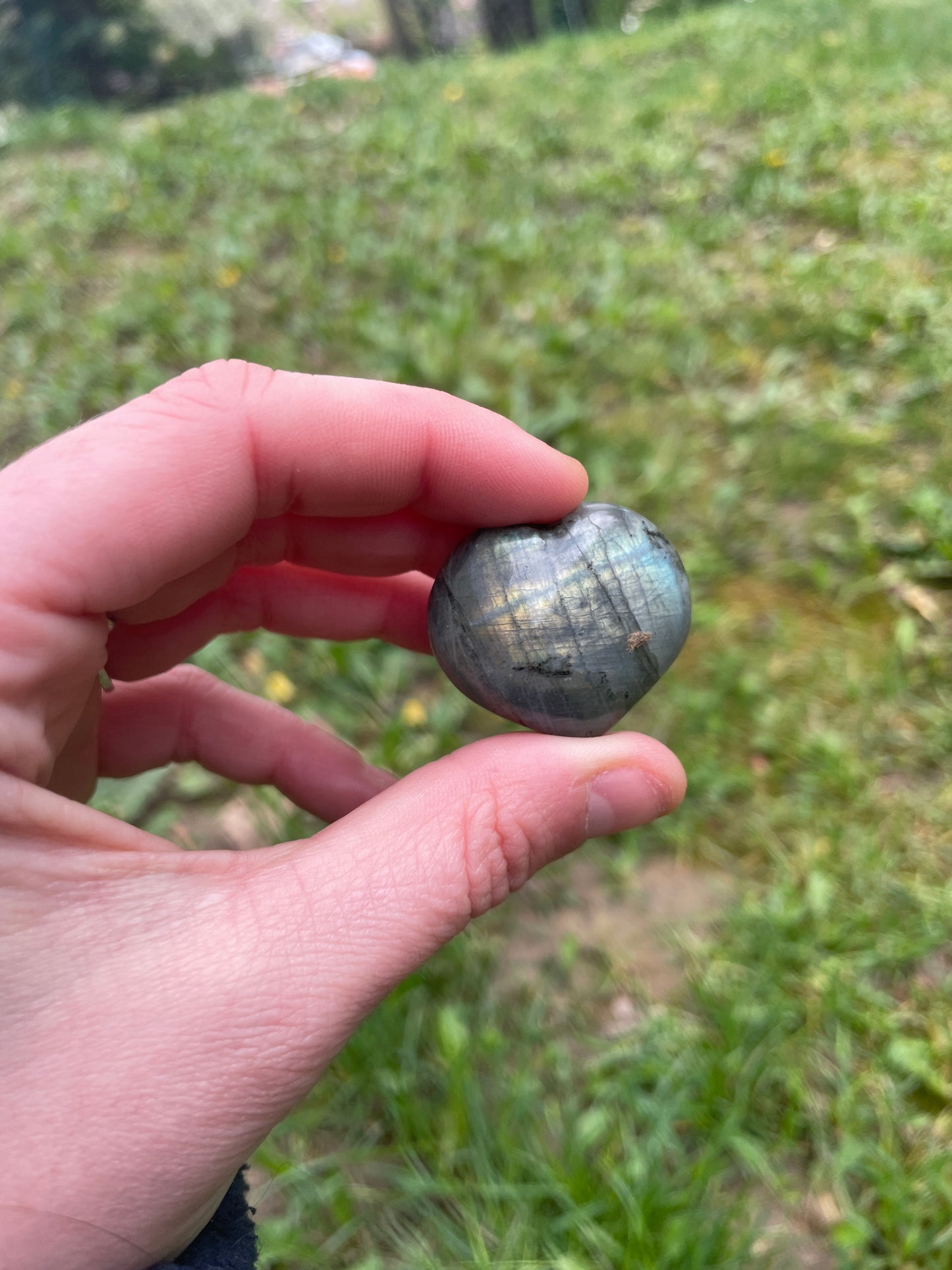 Labradorite Heart