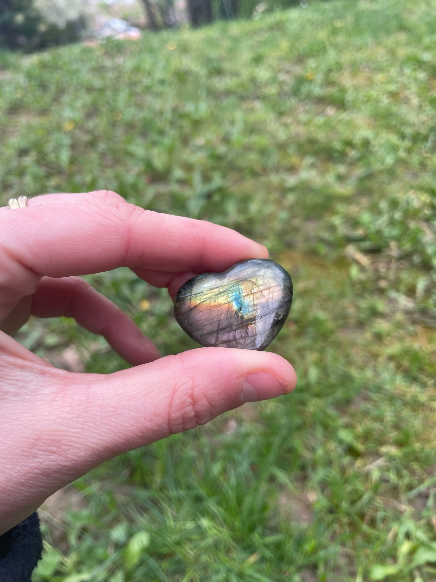 Labradorite Heart