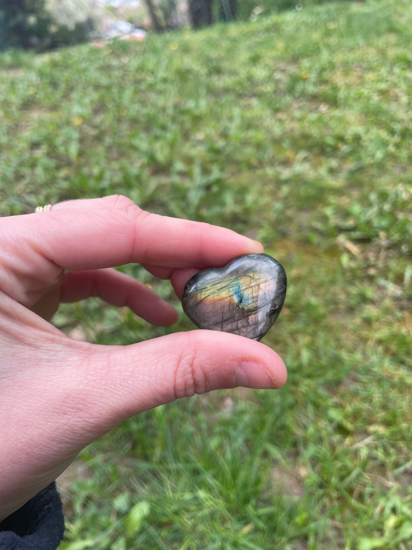 Labradorite Heart