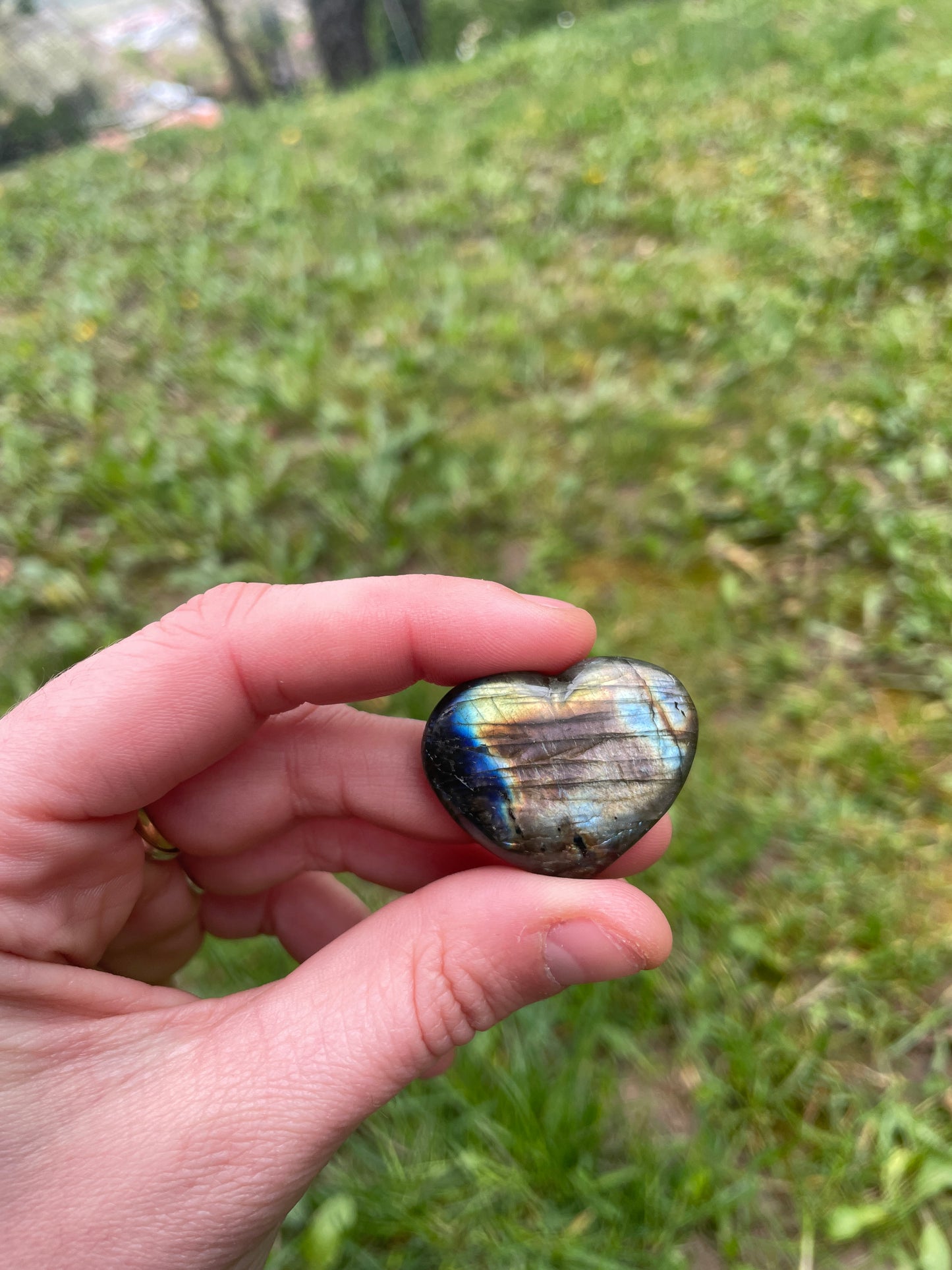 Labradorite Heart