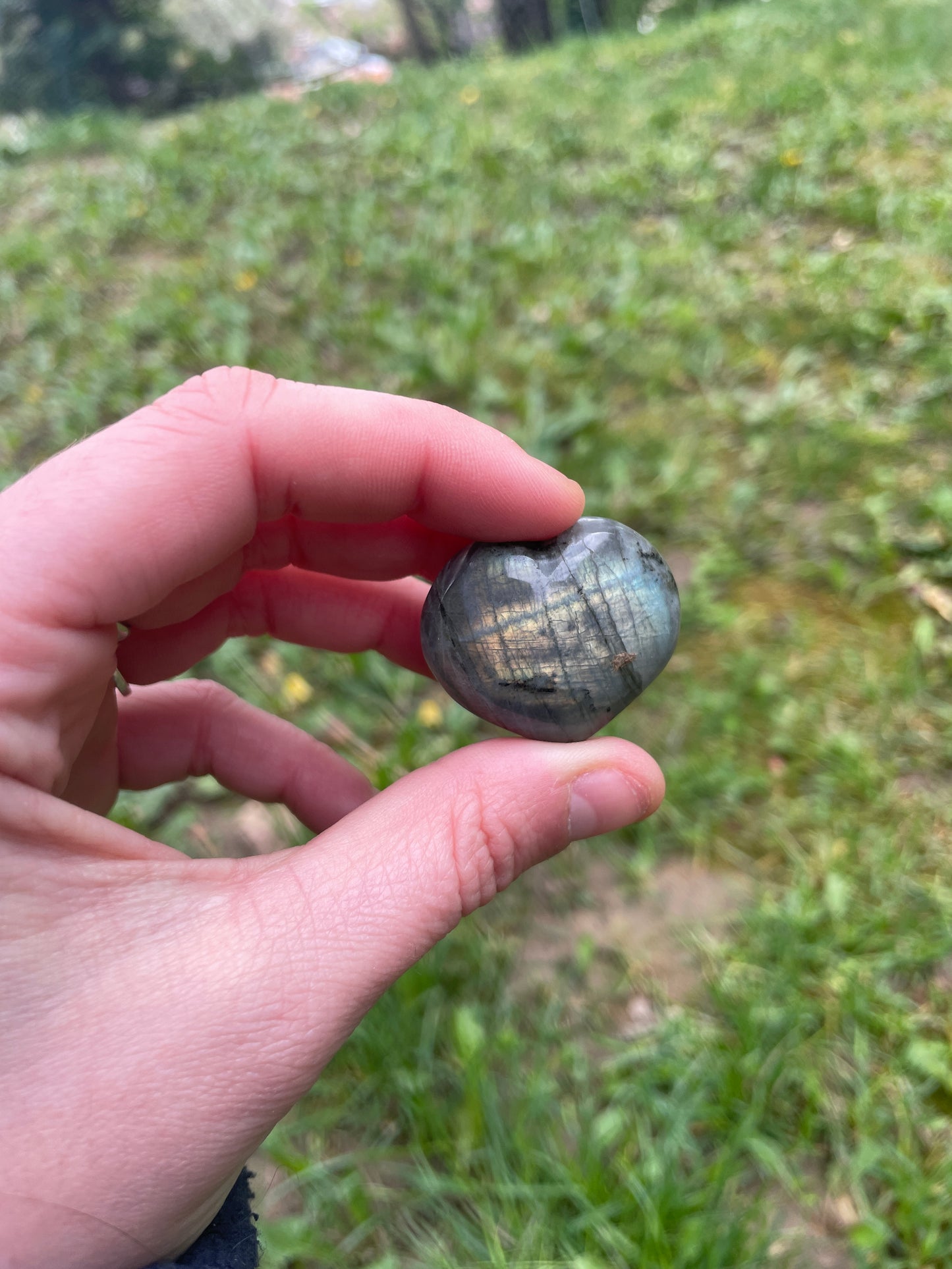 Labradorite Heart