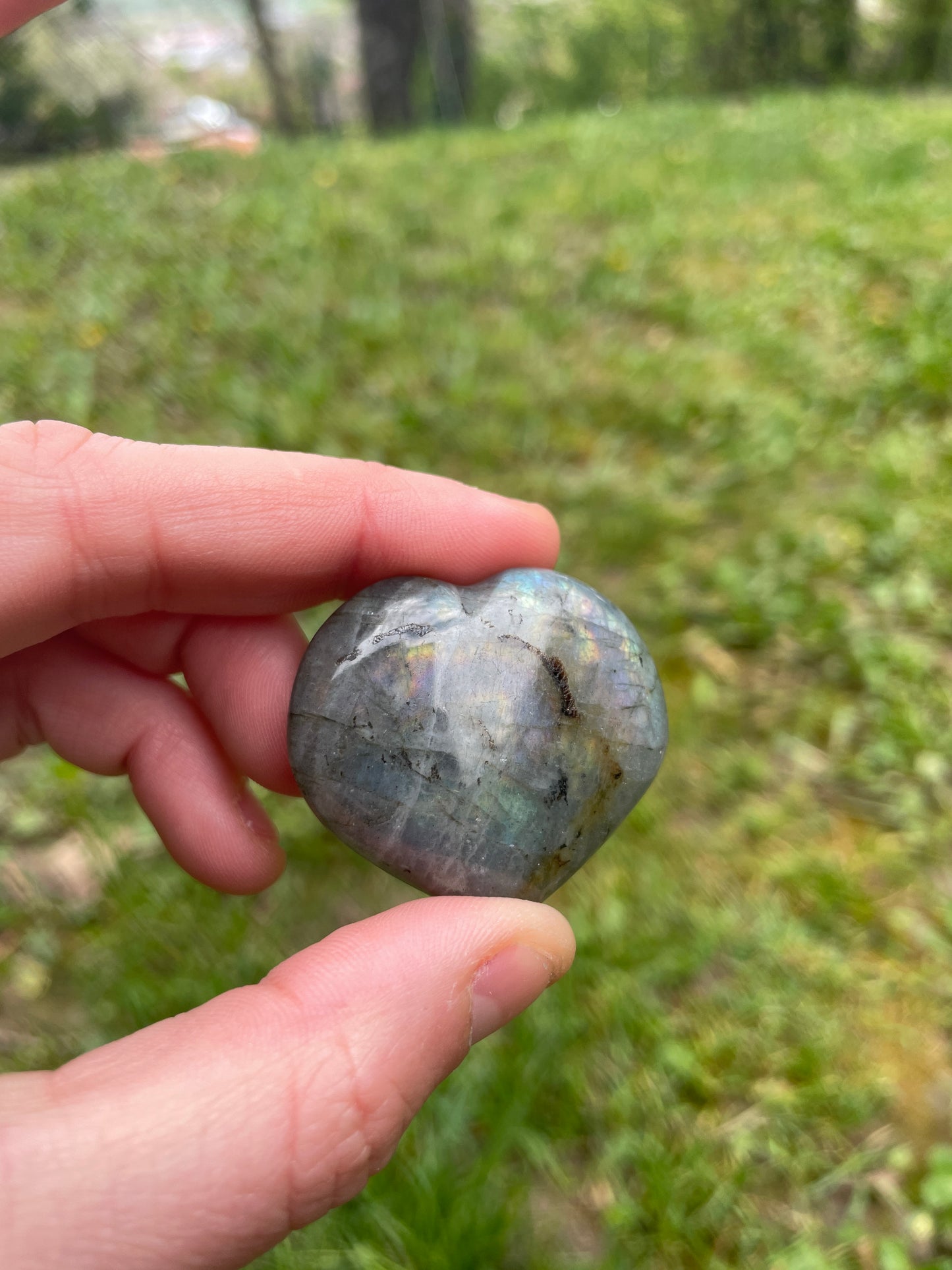 Labradorite Heart