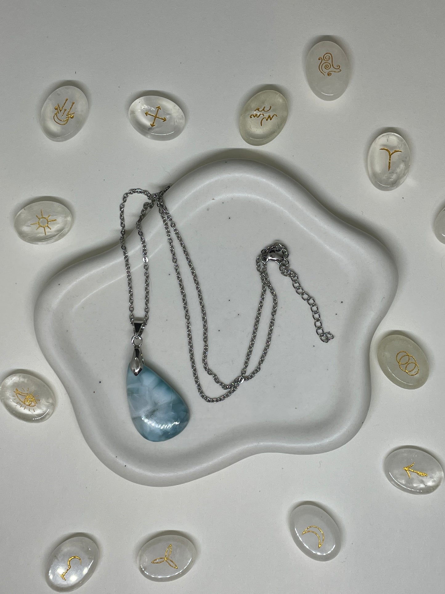 Collier Goutte Larimar