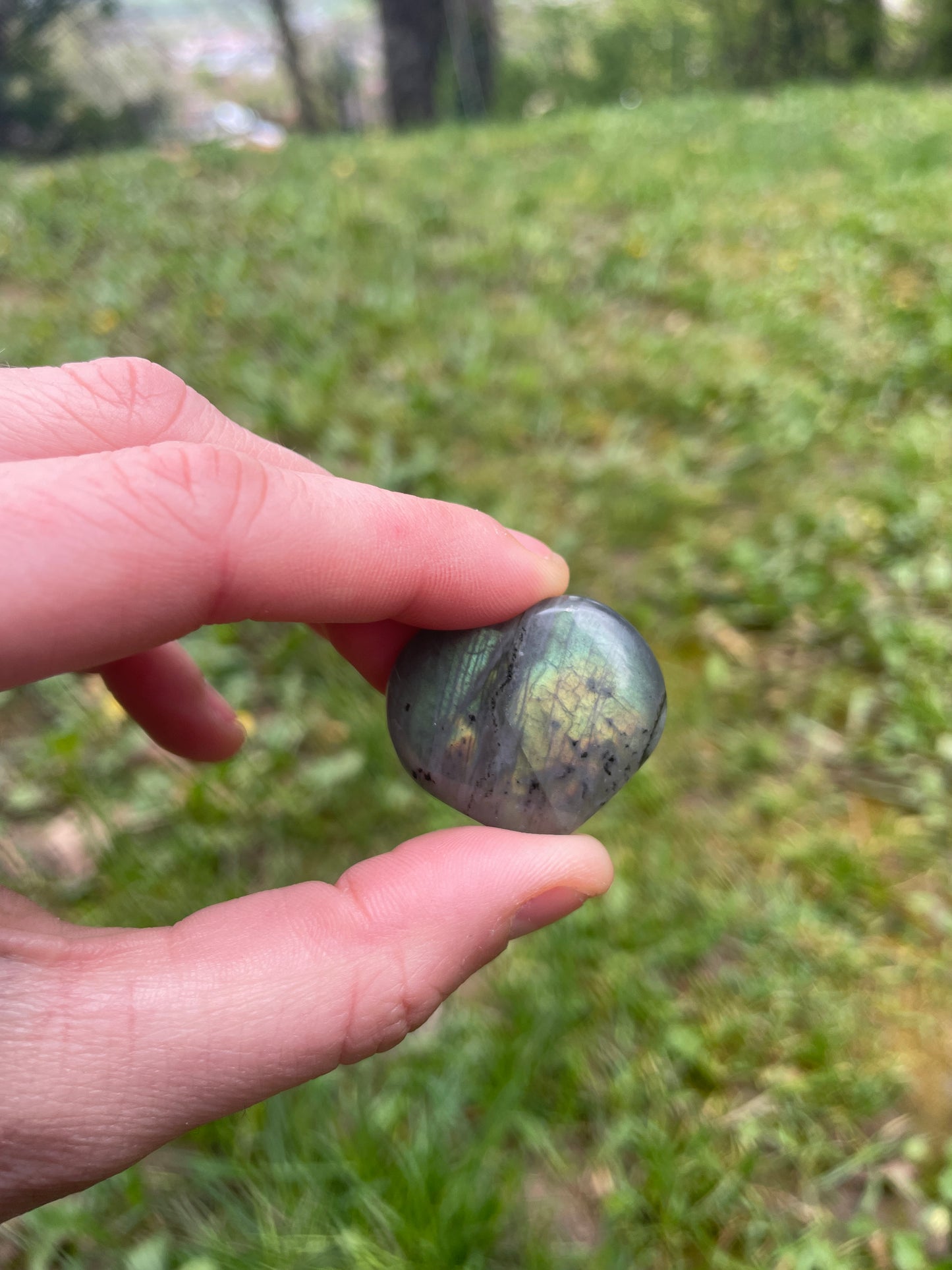 Labradorite Heart