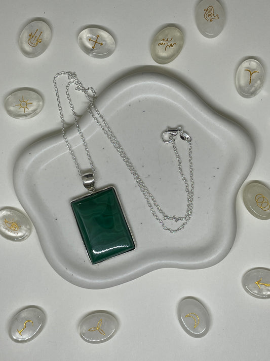 Collier Malachite - Argent 925