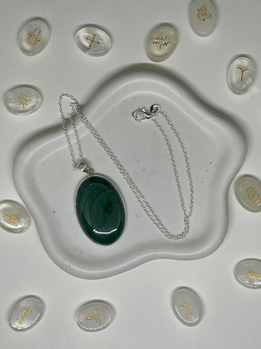 Collier Malachite - Argent 925