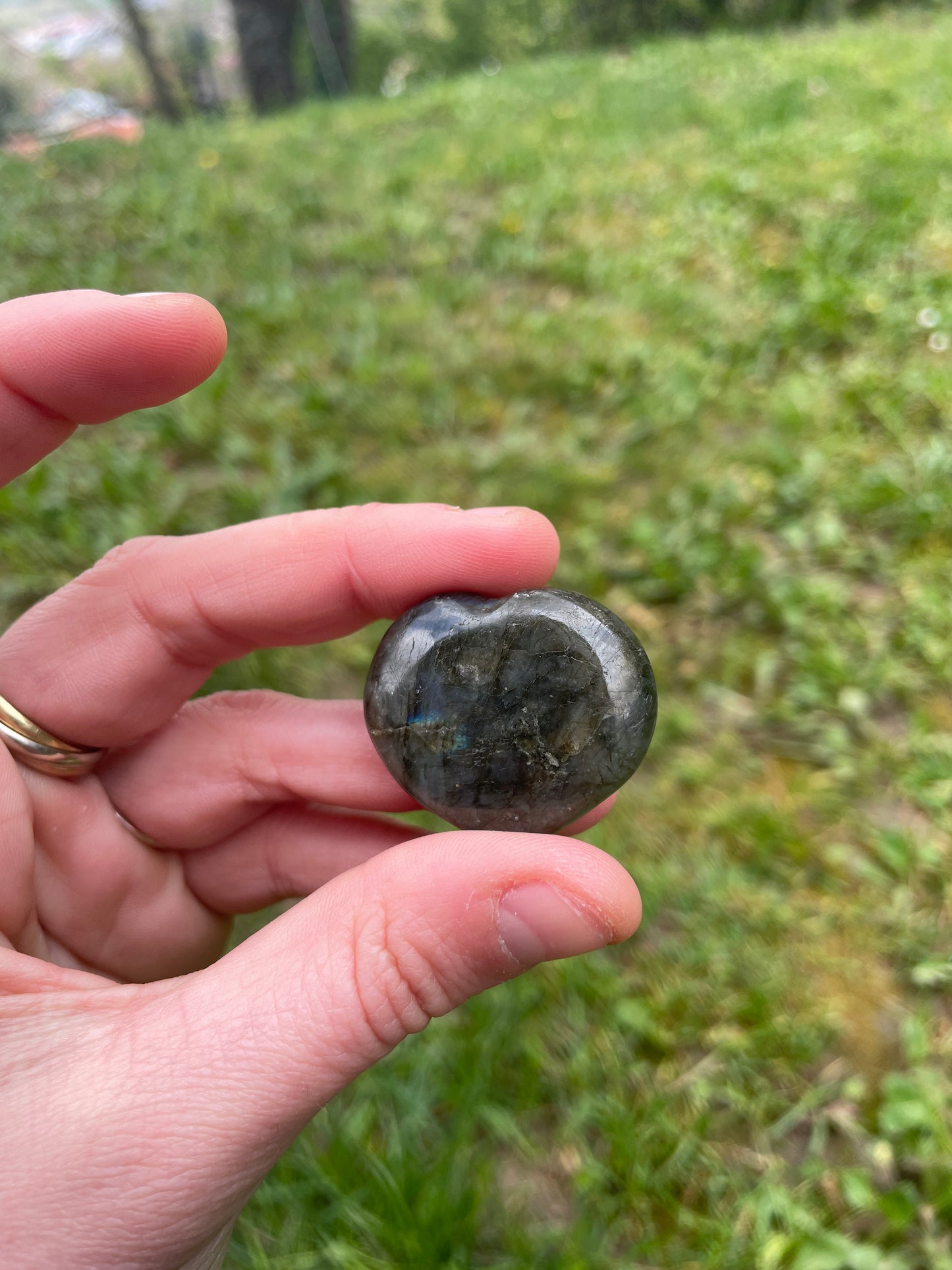 Labradorite Heart