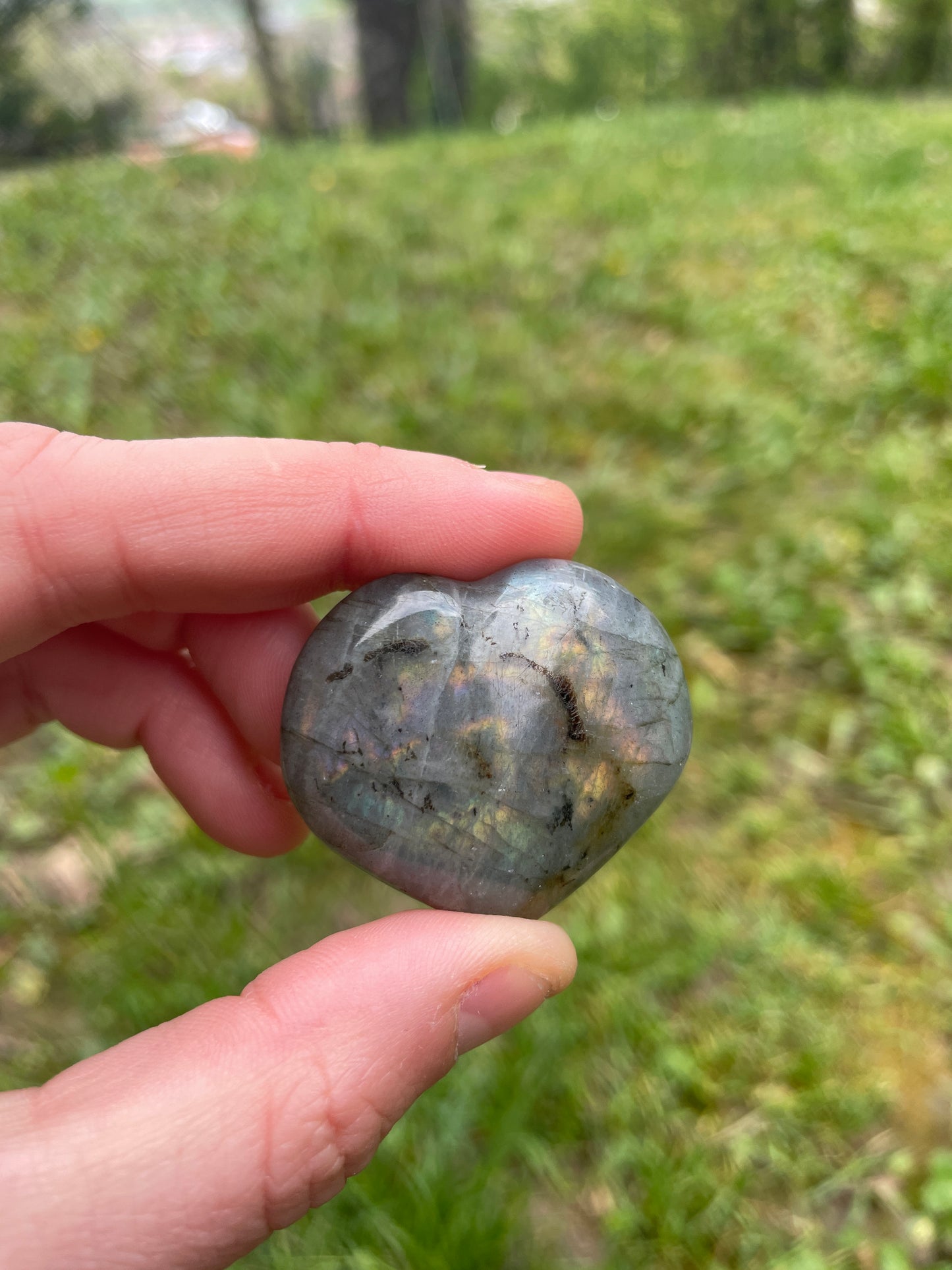 Labradorite Heart