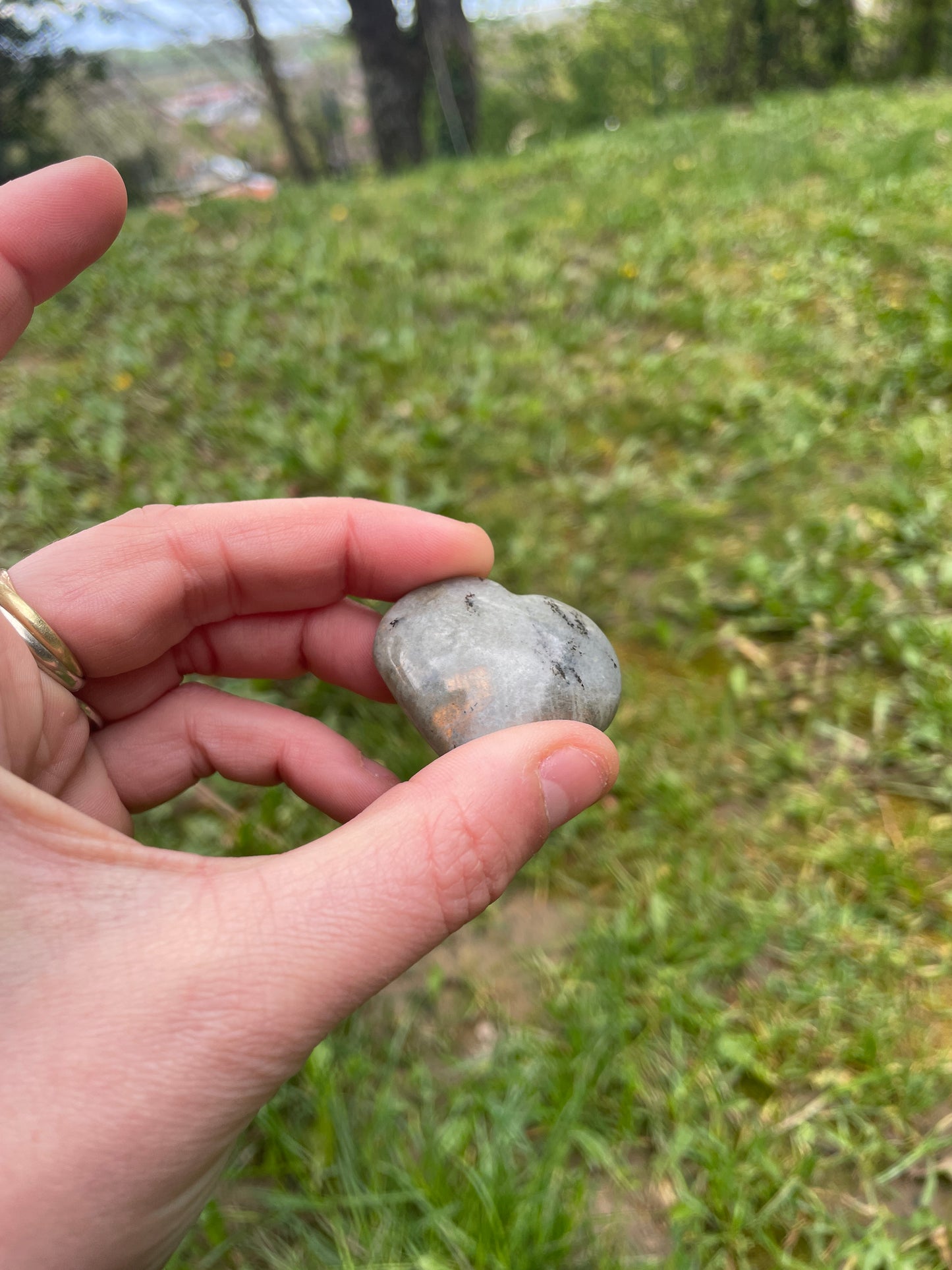 Labradorite Heart