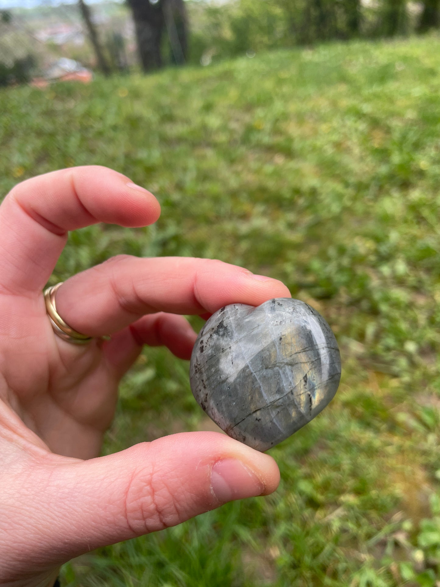 Labradorite Heart