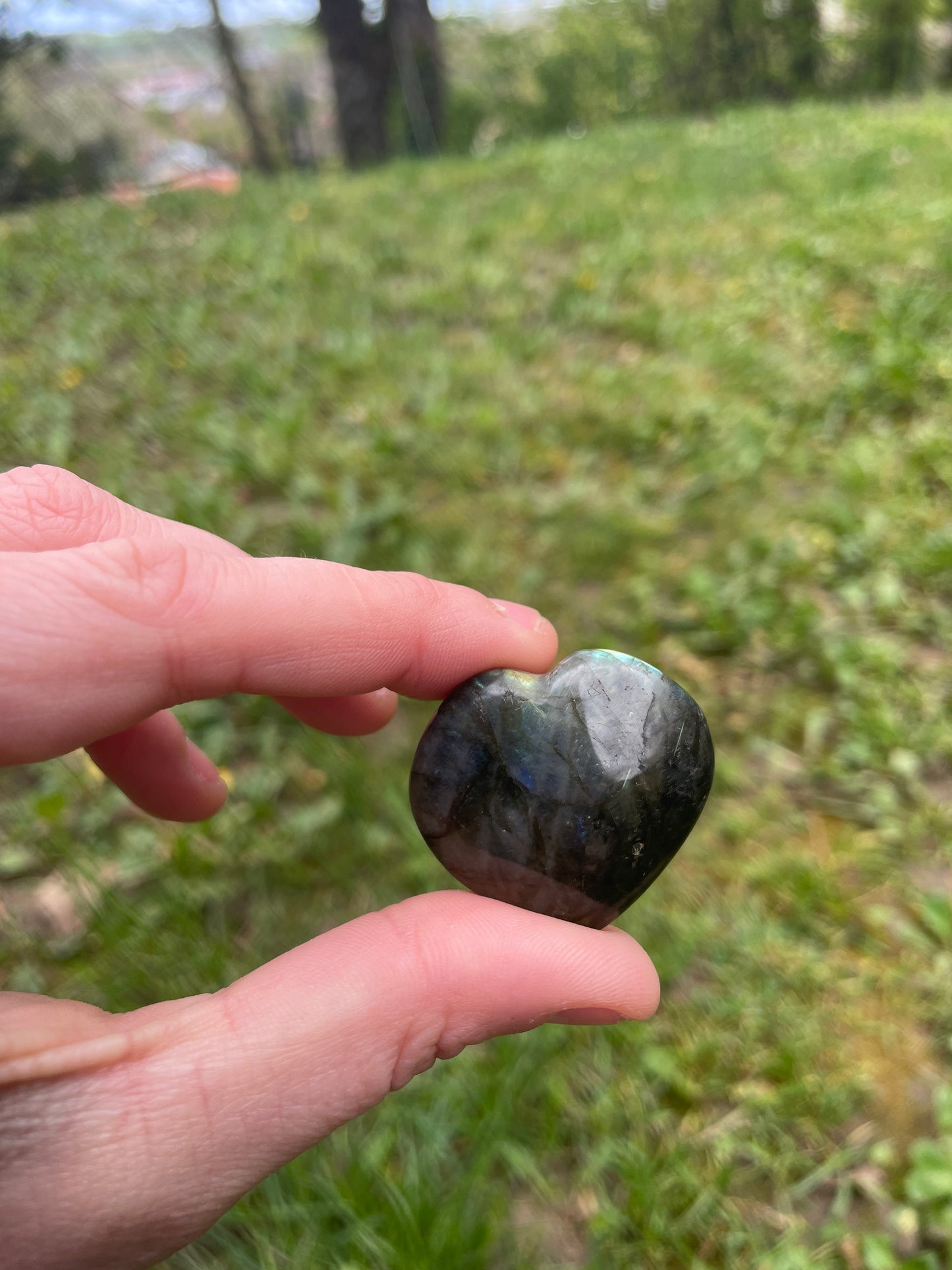 Labradorite Heart