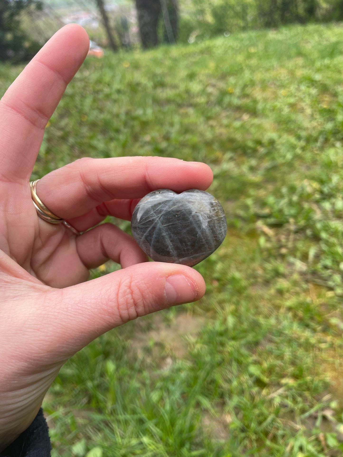 Labradorite Heart