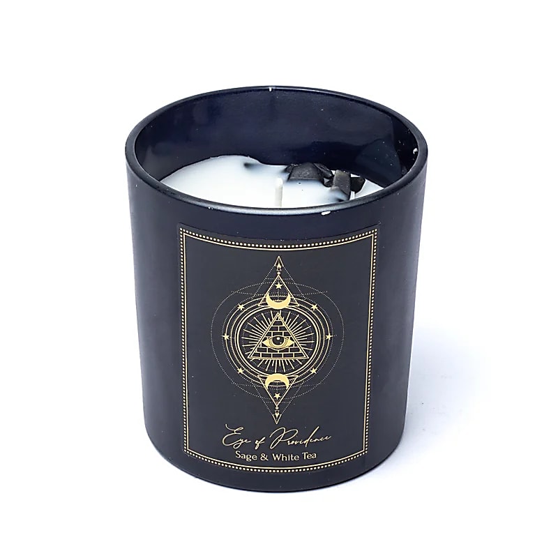 Bougie d’Intention - Eye Of Providence (Sauge & Thé Blanc - Tourmaline Noire)
