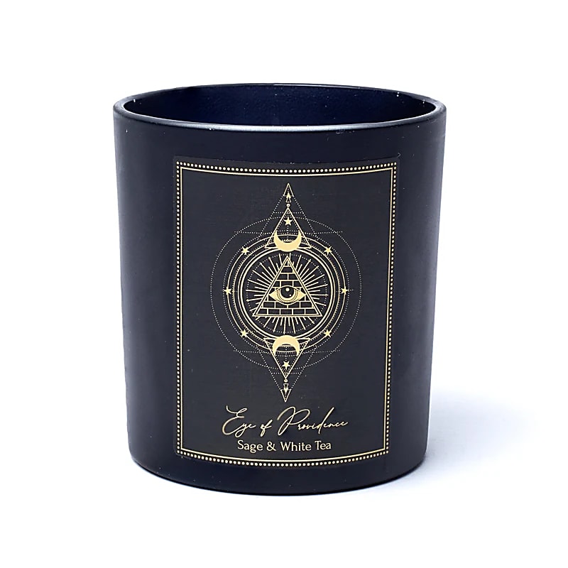 Bougie d’Intention - Eye Of Providence (Sauge & Thé Blanc - Tourmaline Noire)