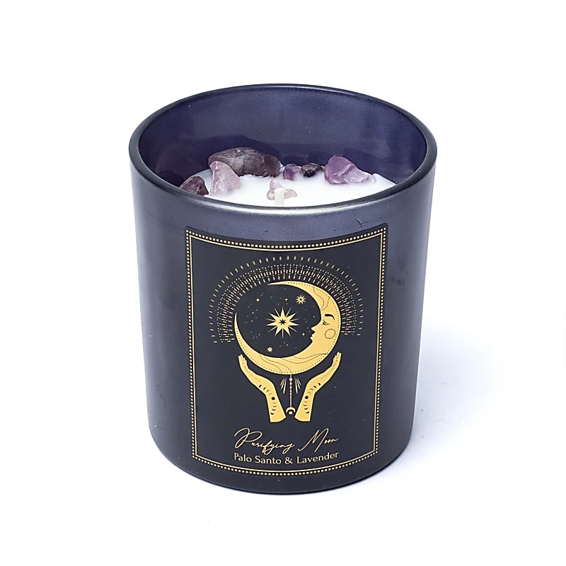 Bougie d’Intention - Puryfing Moon (Palo Santo & Lavande - Améthyste)