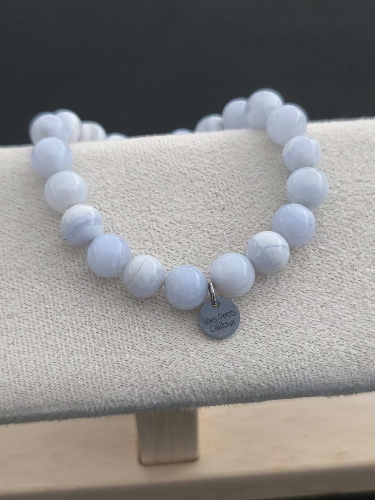 Pulsera Calcedonia Azul