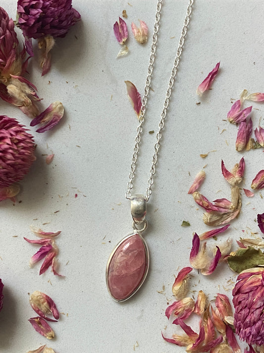 Collier Rhodochrosite - Argent 925