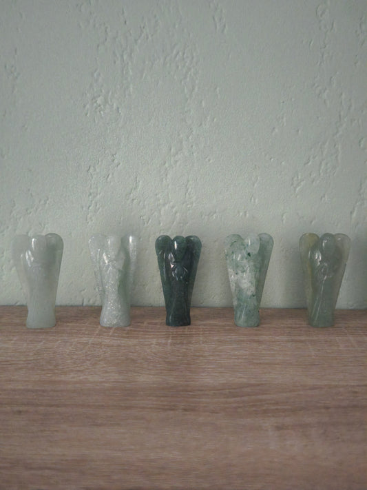 Ange en Aventurine Verte - Ange Gardien de Chance, Tranquillité & Espérance
