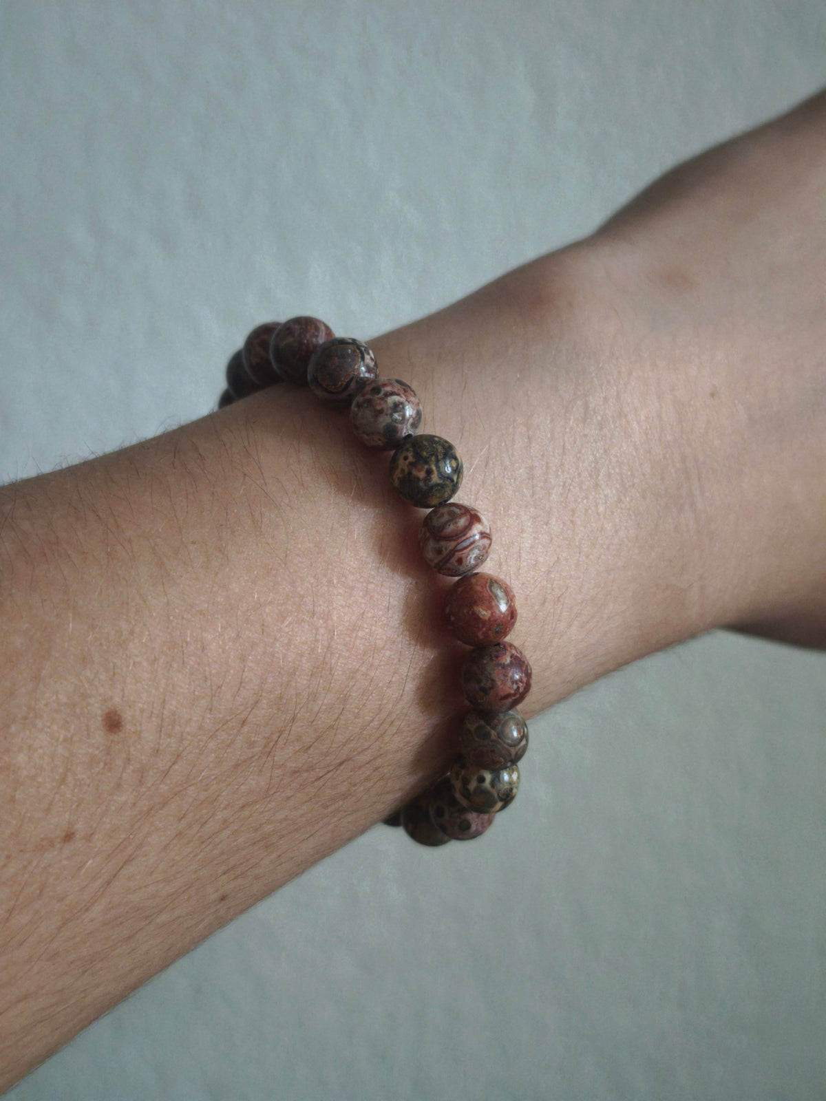 Bracelet en Jaspe Léopard - Force Mentale, Confiance & Ancrage