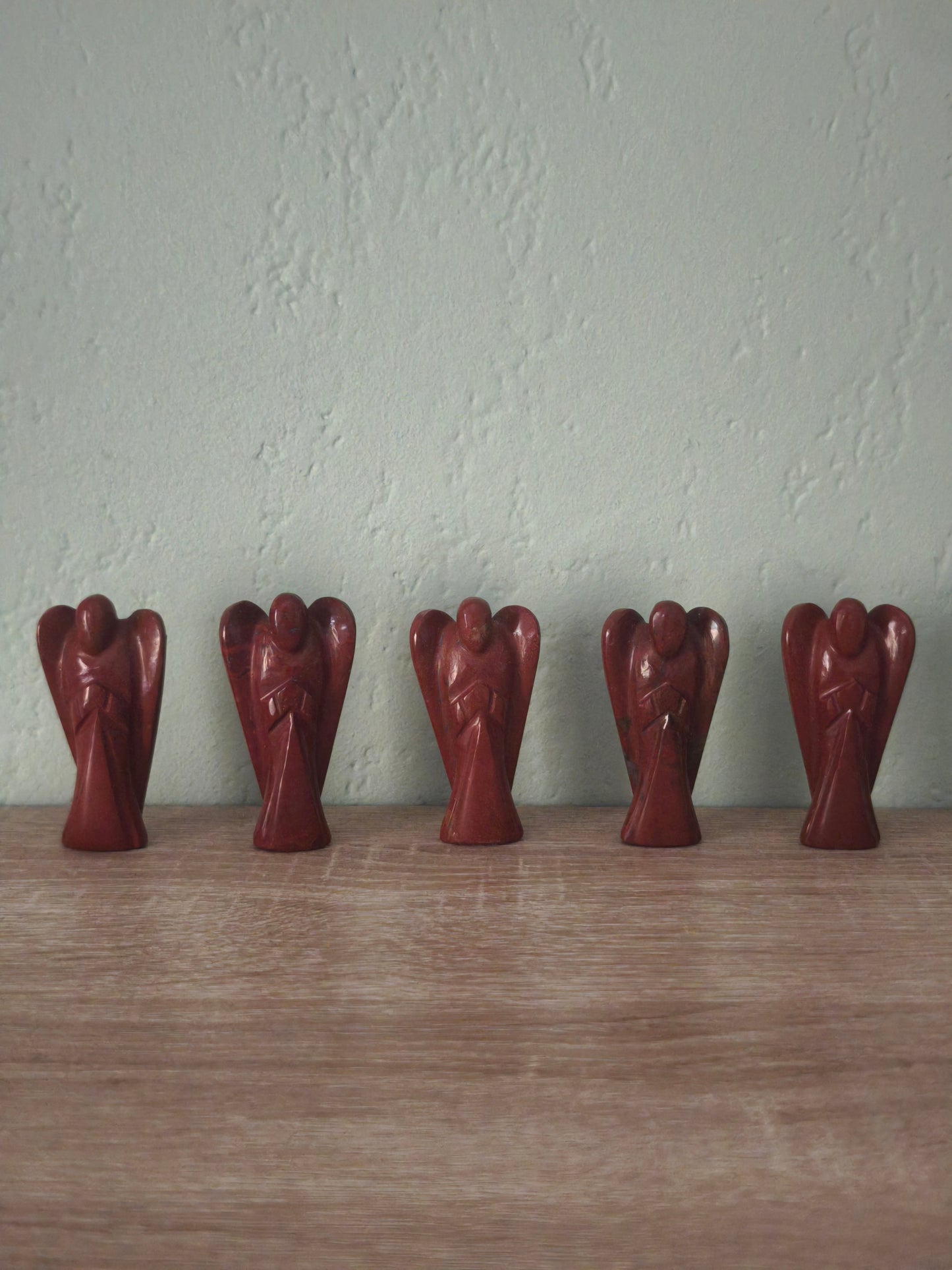 Ange en Jaspe Rouge - Ange Gardien d'Ancrage, Force Intérieure & Protection Divine