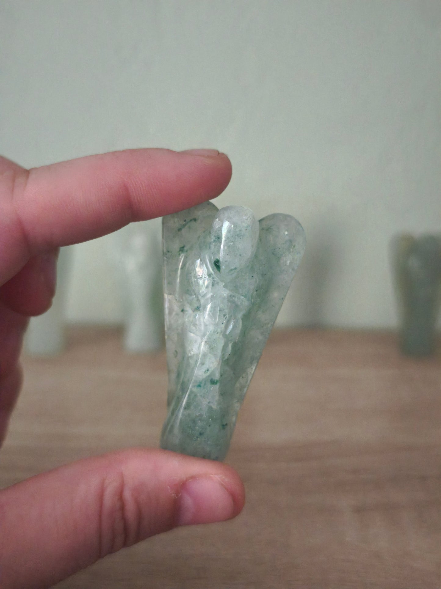 Ange en Aventurine Verte - Ange Gardien de Chance, Tranquillité & Espérance