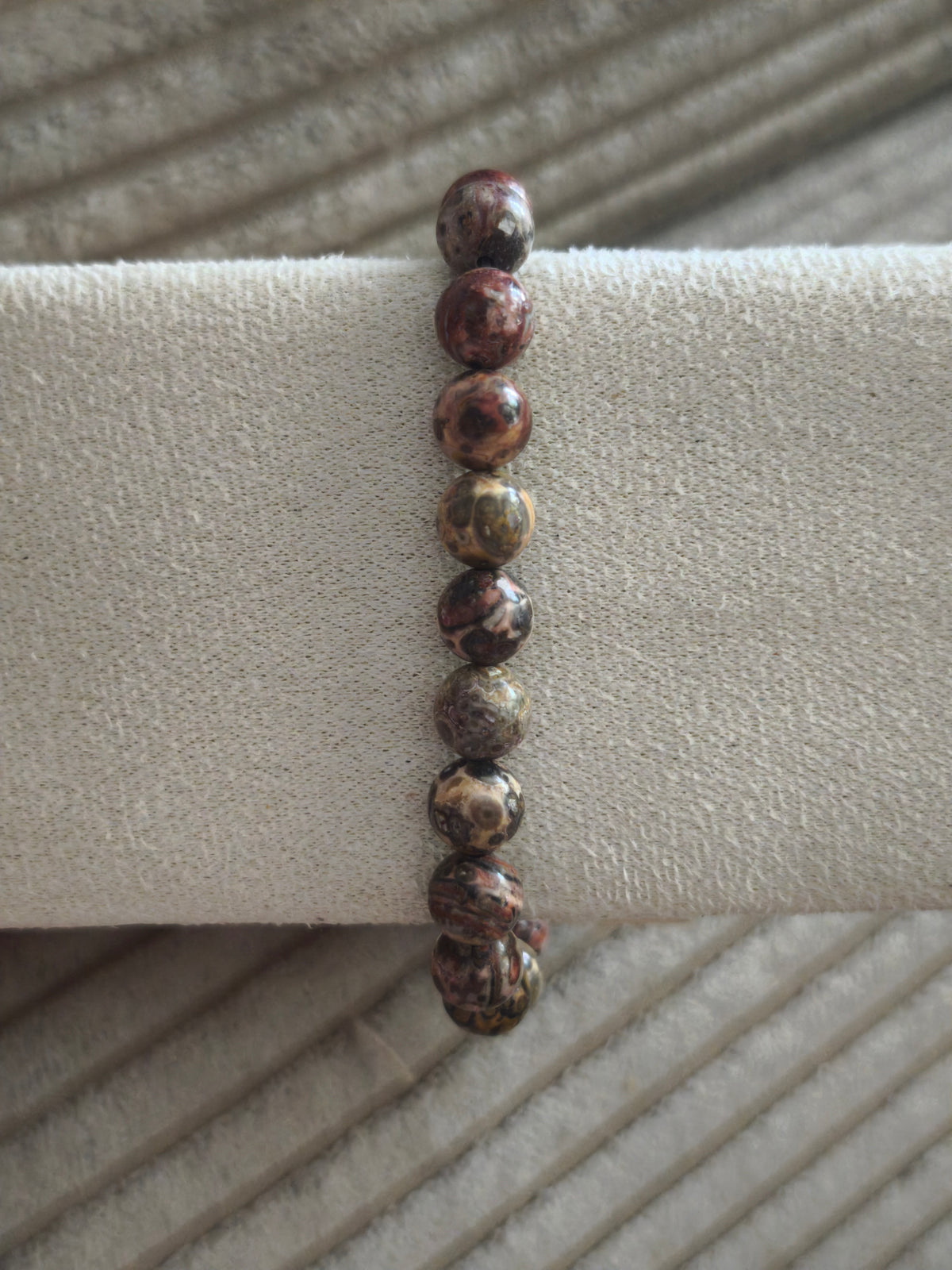 Bracelet en Jaspe Léopard - Force Mentale, Confiance & Ancrage