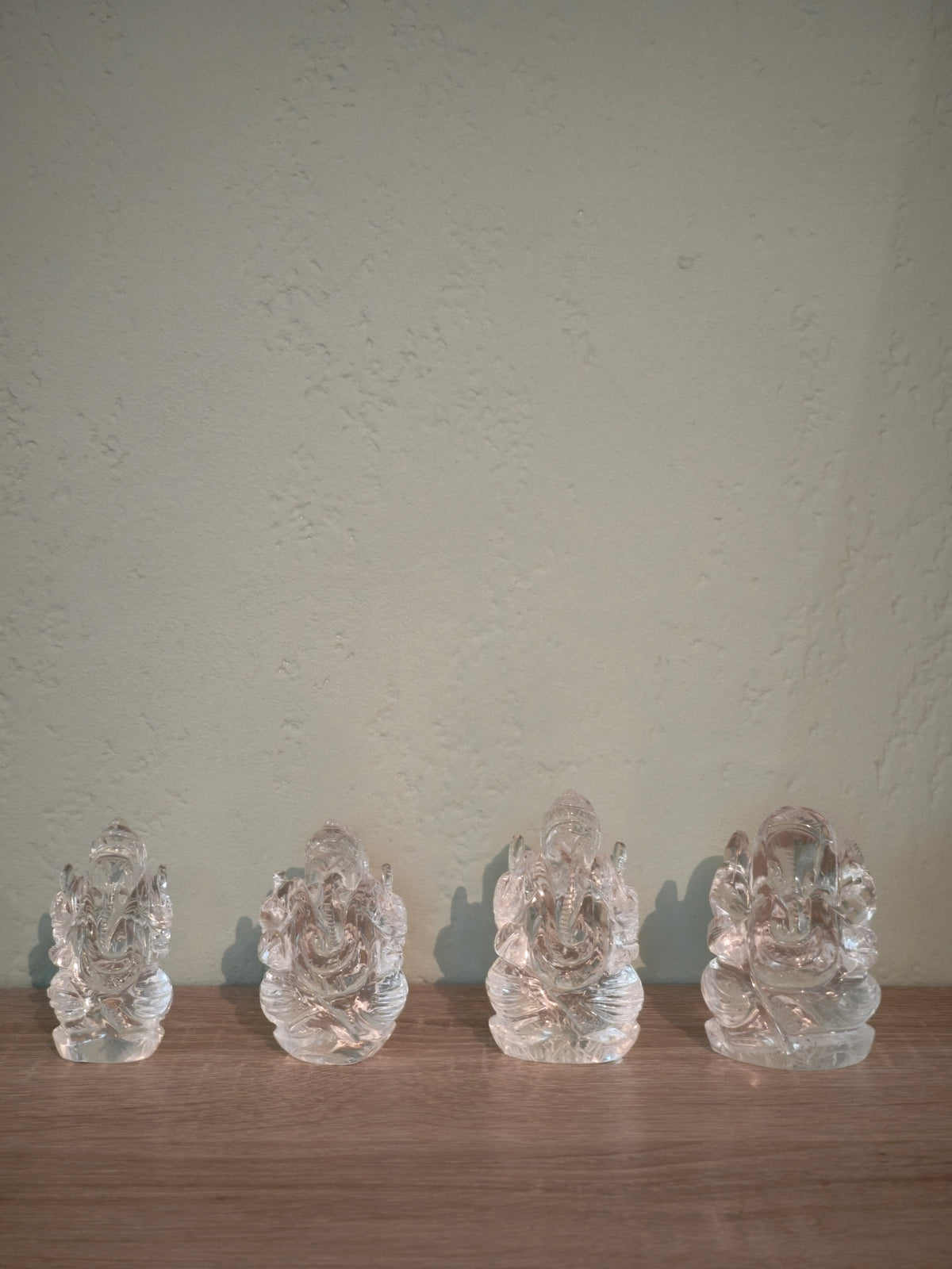 Statue Ganesh en Cristal de Roche - Sagesse, Élimination des Obstacles & Énergie d'Abondance